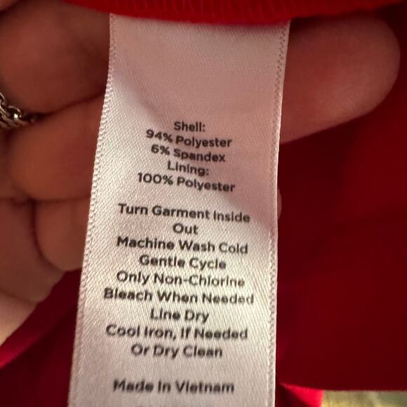 New Talbots Shift Dress Red V-Neck Twisted Front Back Zip 3/4 Sleeve Sz 12 - Picture 4 of 5